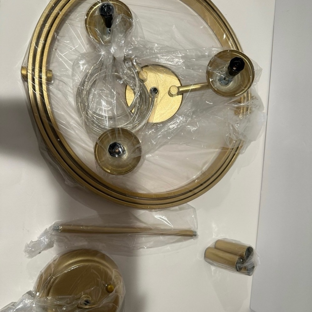 Gold Orb Chandelier Light Fixture - Picture 7 of 12